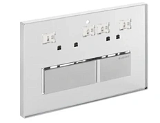 Клавиша смыва Geberit Sigma 50 без вкладыша, кнопки полированный хром