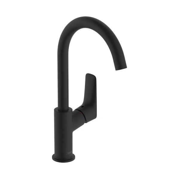 Смеситель для раковины Hansgrohe Logis черный матовый 71130670 (детальная фотография)