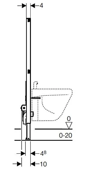 Инсталляция для биде Geberit Duofix металл 111.520.00.1 (детальная фотография), нет в наличии
