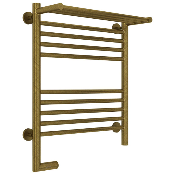 Полотенцесушитель электрический левый, с полкой цвет состаренная бронза Сунержа Богема 2.0 600х500 05-5206-6050 (детальная фотография)