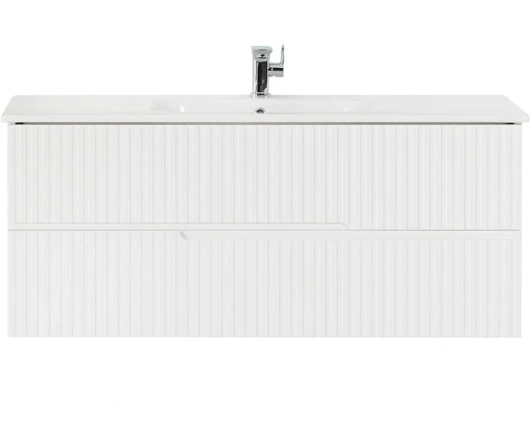 Тумба под раковину подвесная Cezares Duet 117 см Bianco Lucido DUET-1200-2C-SO-BL (детальная фотография)