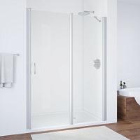 Душевая дверь профиль матовый хром стекло прозрачное Vegas-glass