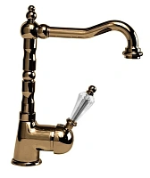Смеситель для раковины Cezares Vintage бронза, ручка с кристаллом Swarovski
