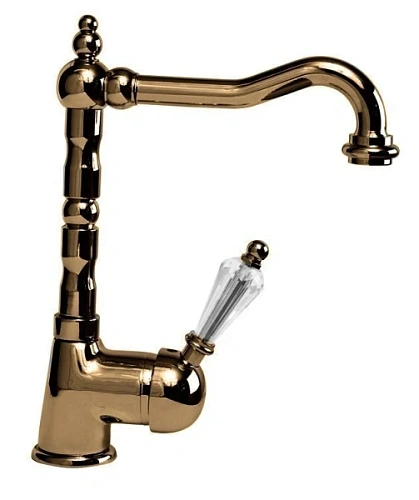 Смеситель для раковины Cezares Vintage бронза, ручка с кристаллом Swarovski - фото 2