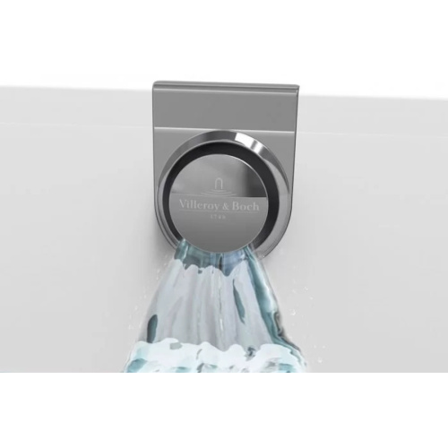 Ванна квариловая Villeroy & Boch Oberon 2.0 180х80 см со сливом-переливом UBQ180OBR2DV-01 (детальная фотография), белые