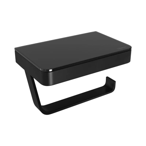 Бумагодержатель Lemark Glass line черный матовый 9722030 (детальная фотография)