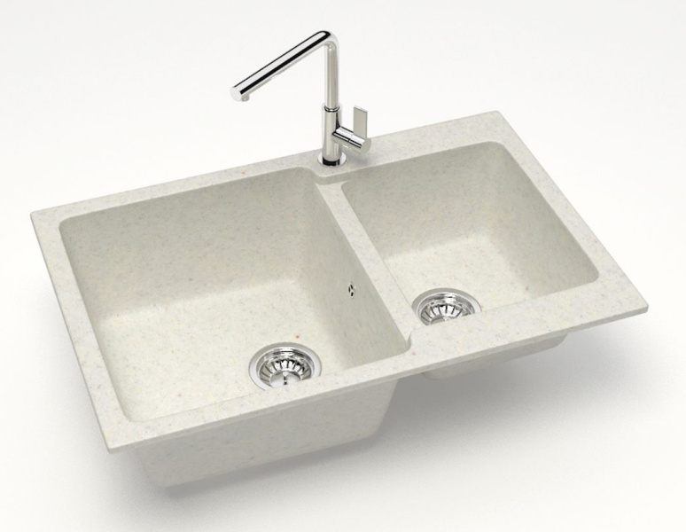 Мойка для кухни Azario Grand 76.5 см хлопок CS00079904 (детальная фотография), врезные