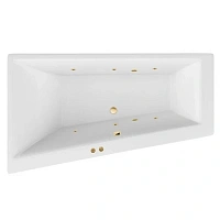 Ванна гидромассажная Excellent Sfera Soft 170 x 100 см, левая, белый/золото, WAEX.SFL17.SOFT.GL