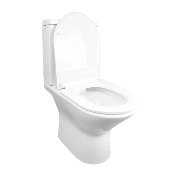 Унитаз компакт Azario Fretta New безободковый AZ-1223B (детальная фотография), с бачком