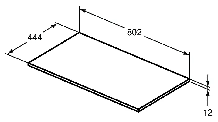 Столешница Ideal Standard Tonic II 80 см белый лак глянцевый R4322WG (детальная фотография), в наличии