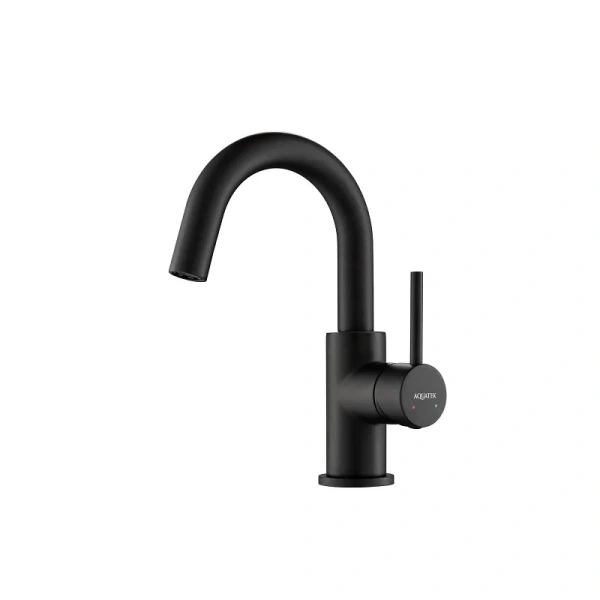 Смеситель для раковины Акватек Европа черный AQ1307MB (детальная фотография)