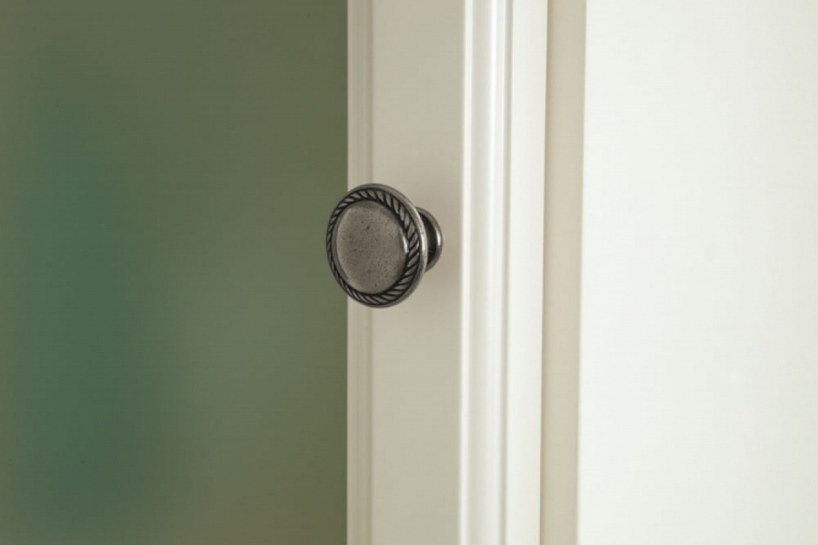 Пенал для ванной, петли слева, цвет слоновая кость матовый, фурнитура состареное серебро, La Beaute Michel CMI.Sx.AVO.O.CR (детальная фотография), по запросу index_2