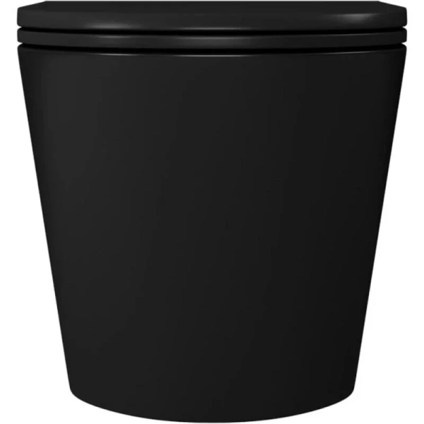 Унитаз подвесной D&K Venice черный DT1026025 (детальная фотография), без бачка, со скрытым бачком