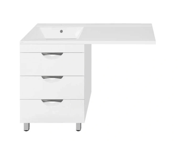 Тумба под раковину напольная Style Line Жасмин 58 см белая ЛС-00000644 (детальная фотография)