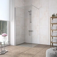 Душевая перегородка Vegas-Glass EAF LUX профиль матовый хром