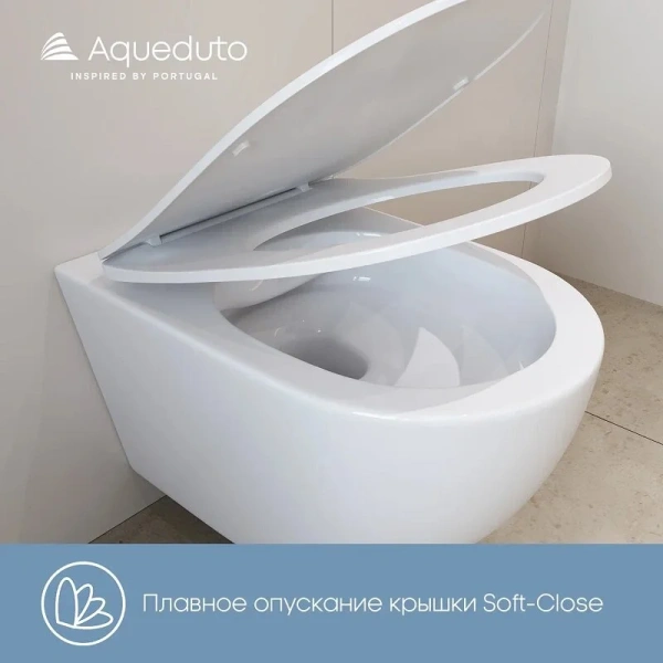 Унитаз подвесной Aqueduto CONE белый матовый CON0120 (детальная фотография), фарфор, керамика