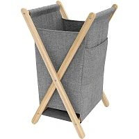 Корзина для белья WasserKRAFT Nau серая