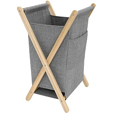 Корзина для белья WasserKRAFT Nau серая