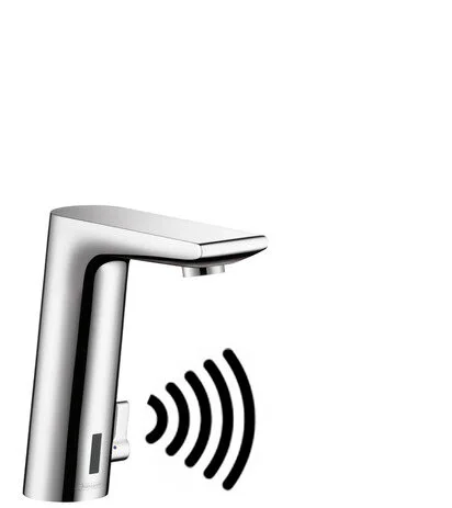 Смеситель для раковины Hansgrohe Metris S бесконтактный 31100000 (детальная фотография)