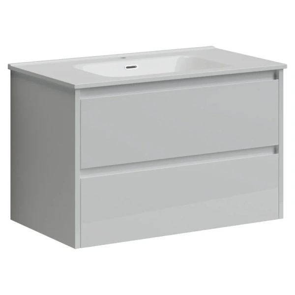 Тумба под раковину подвесная Sancos Libra 80 см белая LB80W (детальная фотография)