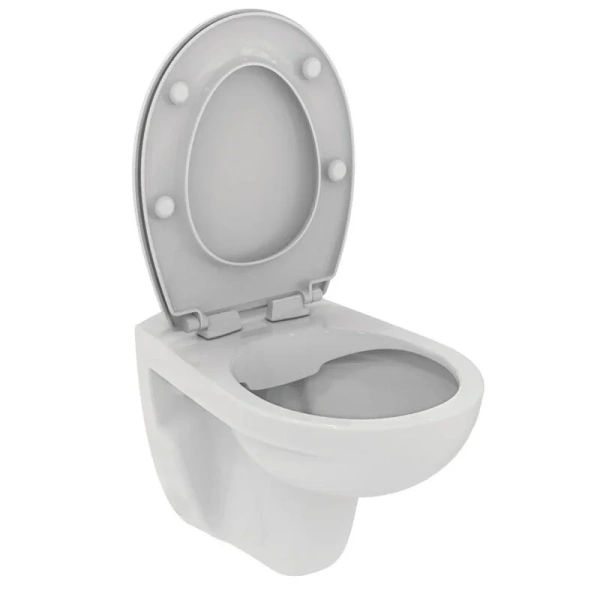 Унитаз подвесной Ideal Standard Ecco-Eurovit безободковый K881201 (детальная фотография), без бачка, со скрытым бачком