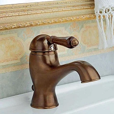 Смеситель для раковины, тёмная бронза, Nicolazzi Classica
