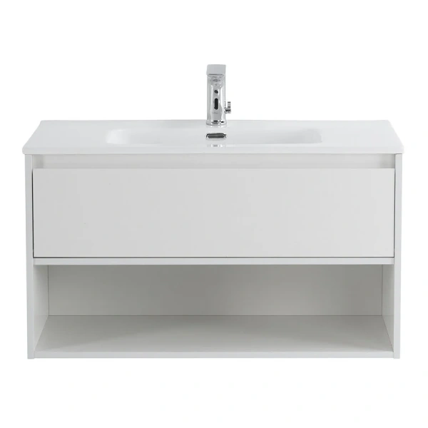 Тумба под раковину подвесная BelBagno Kraft 100 см Bianco Opaco KRAFT-1000-1C-SO-BO (детальная фотография)