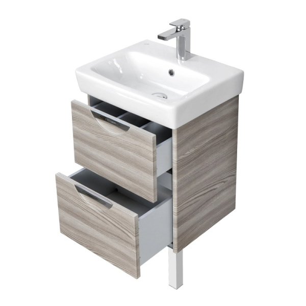 Тумба под раковину подвесная Акватон Сильва 50 см дуб фьорд 1A211701SIW60 (детальная фотография), современная, hi-tech