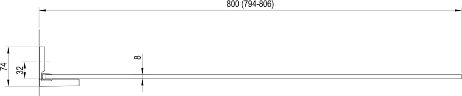 Шторка для ванной Ravak Brilliant BVS1 80x150 см профиль хром 7U840A00Z1 (детальная фотография), неподвижные