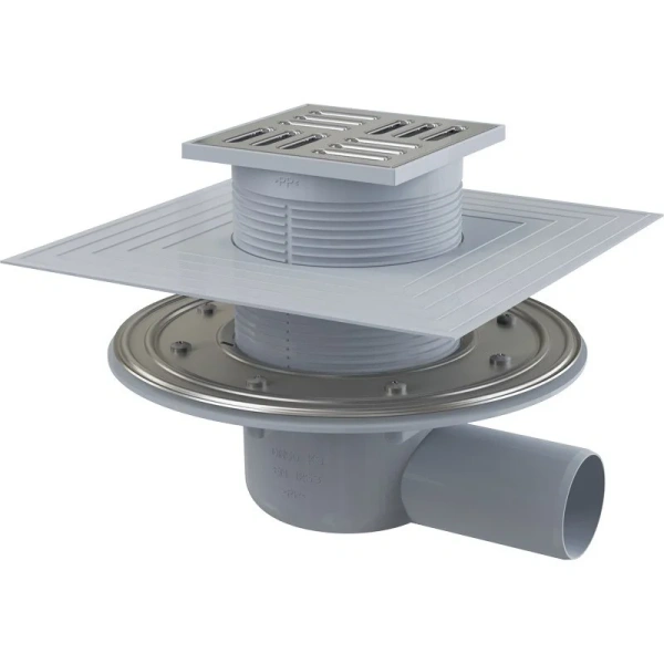 Душевой трап Alcaplast 10 см с боковой подводкой APV1324 (детальная фотография)