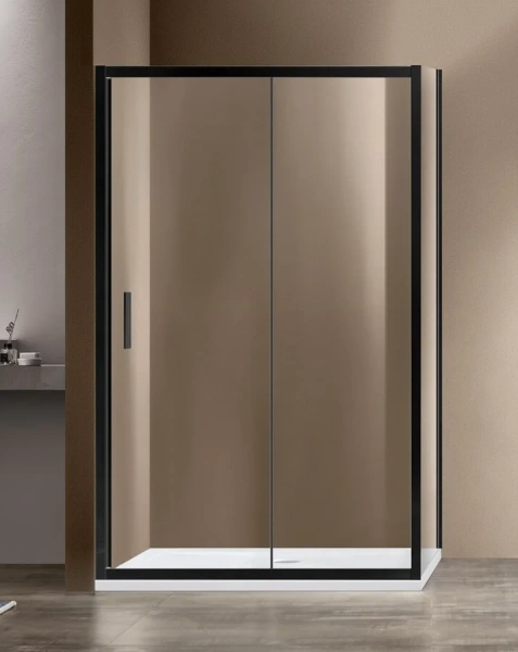 Душевой уголок Vincea Garda 140х90 см профиль черный, стекло прозрачное VSR-1G9014CLB (детальная фотография)