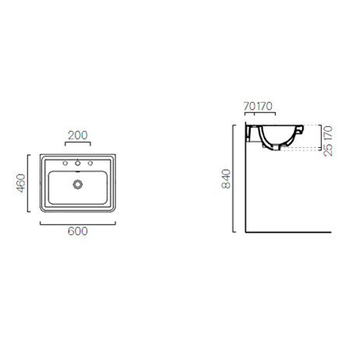 Схема (детальная фотография), подвесные, на пьедестал, пристенные