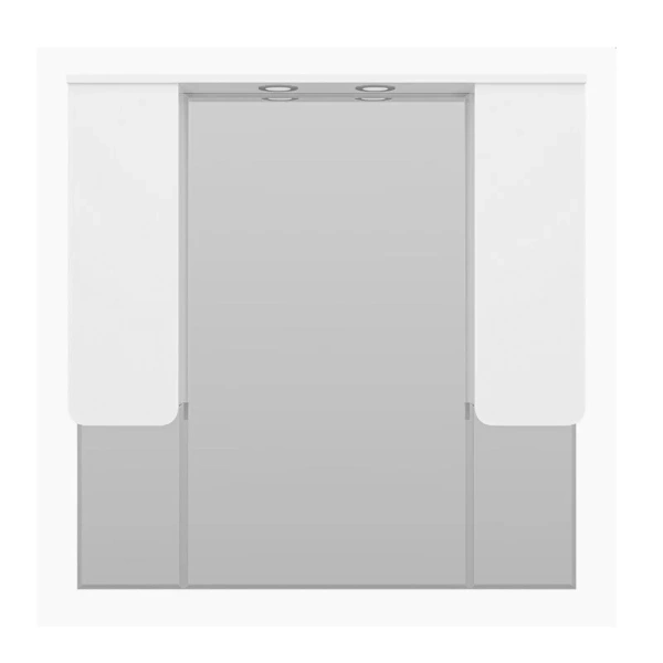 Зеркальный шкаф с подсветкой Misty Чегет 100 см белый П-Чег-02105-01Л (детальная фотография)