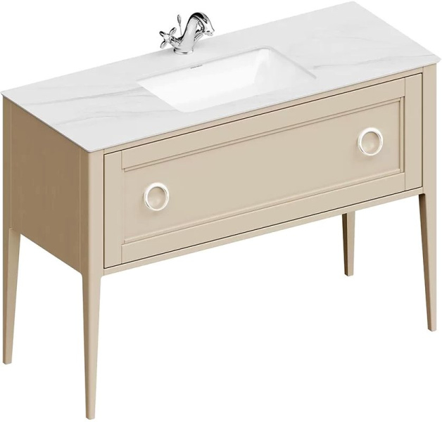 Тумба под раковину напольная Kerama Marazzi Plaza Classic 120 см капучино матовый PL.CN.120.1\CAP.M (детальная фотография), классика, ретро