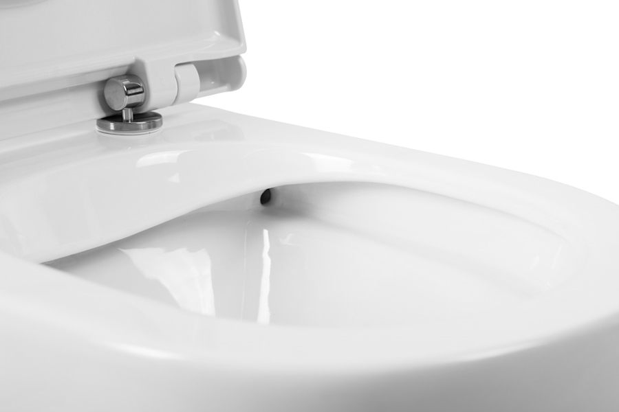 Унитаз компакт Belbagno Sfera-R BB2141CPR безободковый (детальная фотография), с вертикальным выпуском в пол, с горизонтальным, прямым выпуском, с прямым выпуском