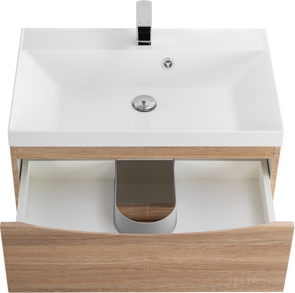 Тумба под раковину подвесная BelBagno Marino 70 см rovere bianco MARINO-700-2C-SO-WO-P (детальная фотография), 70 см