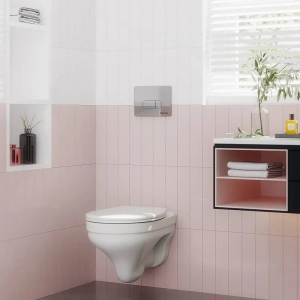 Унитаз подвесной BERGES Albit S белый 082146 (детальная фотография), без бачка, со скрытым бачком