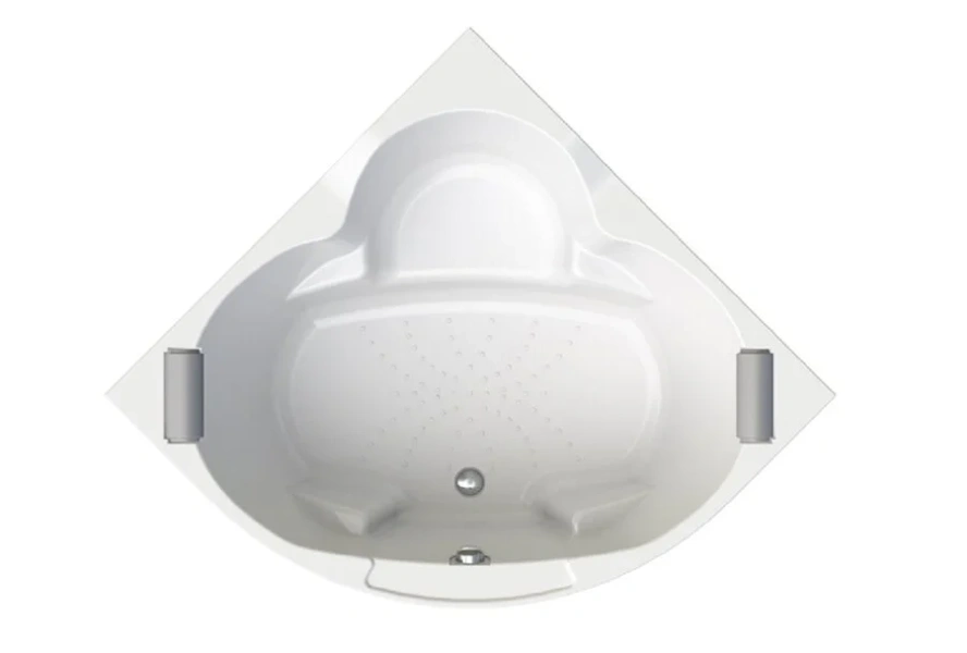 Акриловая ванна Радомир Сорренто 1-01-0-0-1-038, 140 x 140 см, каркас, подголовник - 2 шт., в комплекте, белая (детальная фотография)