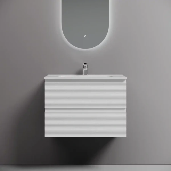 Тумба под раковину подвесная Sancos Folk 70 см белая FL70W (детальная фотография), подвесная, пристенная