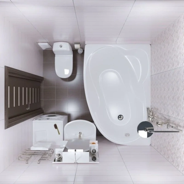 Ванна акриловая Triton OMP Изабель Щ0000048746/Щ0000048747, 170 x 100 см, левая/правая, белая (детальная фотография) index_1