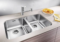 Мойка для кухни, сталь полированная, Blanco Supra 340/340-U