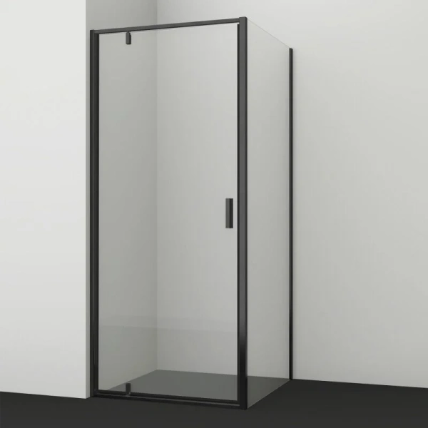Душевой уголок WasserKRAFT Elbe 80x80 см профиль черный, стекло прозрачное 74P02 (детальная фотография)