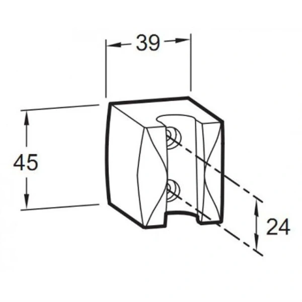 Держатель для душа Jacob Delafon фиксированный E75063-CP (детальная фотография), нет в наличии