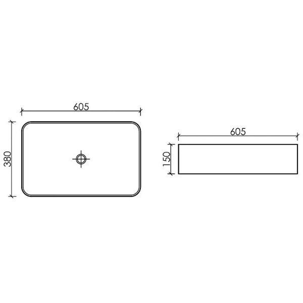 Раковина Ceramica Nova Element 60 см черная матовая CN6053MB (детальная фотография), современные, hi-tech