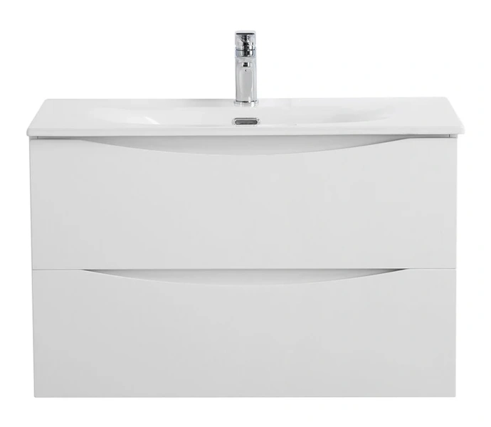 Тумба под раковину подвесная BelBagno Marino-Cer-Mini 80 см Bianco Lucido MARINO-CER-MINI-800-2C-SO-BL-P (детальная фотография)