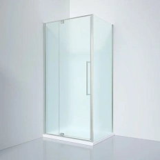 Душевой уголок Black&White Stellar Wind 100x100 см профиль хром, стекло матовое