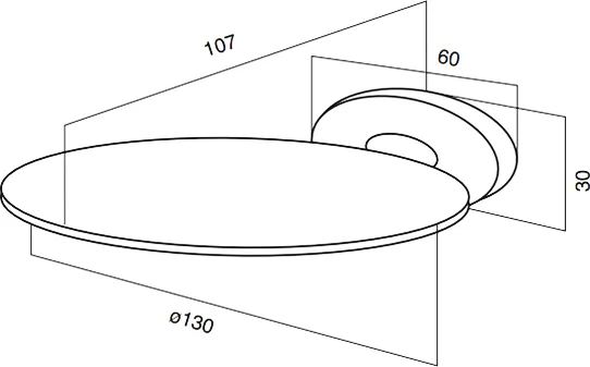 Мыльница Am.Pm Awe хром A1534200 (детальная фотография), современные, hi-tech index_1