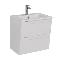 Тумба под раковину подвесная Lemark Miano 60 см белый глянец