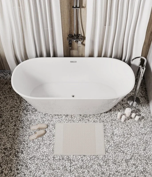 Ванна акриловая Grossman Forta, GR-1503, 170 x 75 см, отдельностоящая, белая (детальная фотография), отдельностоящие