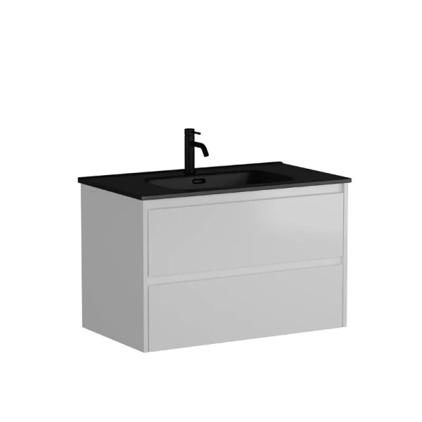 Тумба под раковину подвесная Sancos Libra 80 см белая LB80W (детальная фотография), белая